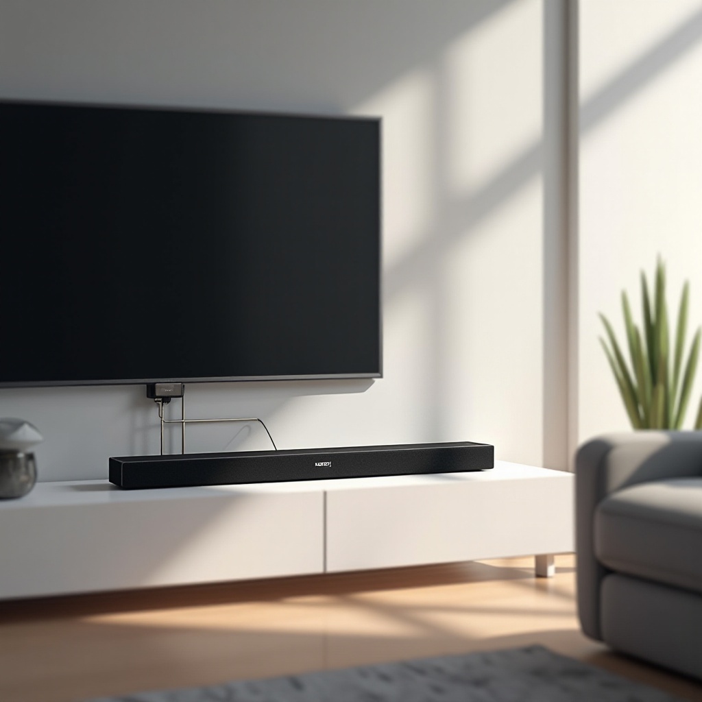 como conectar a barra de som à TV sem cabo óptico