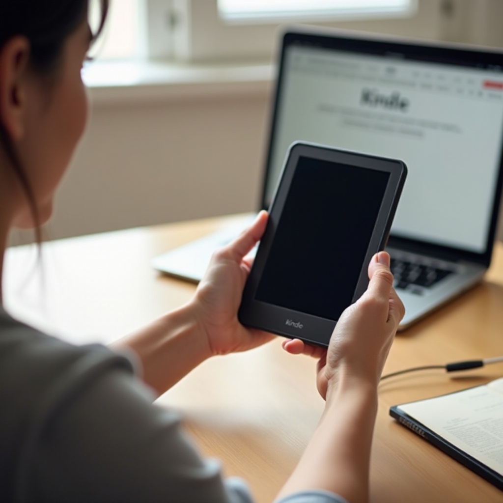 a tela do Kindle fica preta