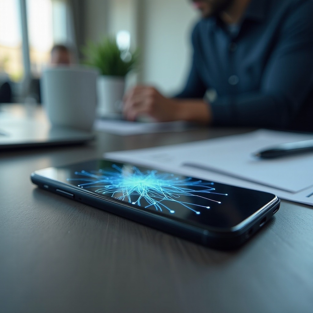 problème d'affichage de téléphone mobile