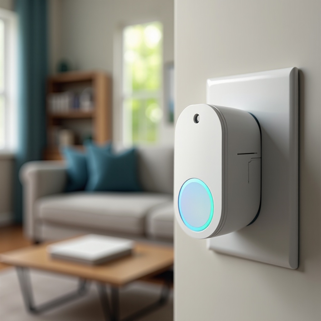 Ring Chime Pro piscando em azul e verde