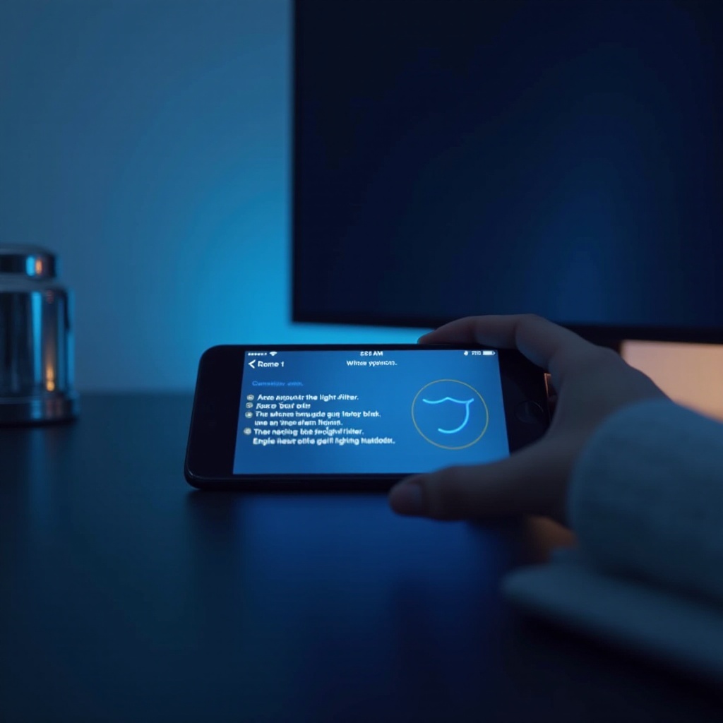 como ativar o filtro de luz azul no iphone